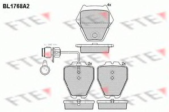 FTE BL1768A2 Комплект гальмівних колодок, дискове гальмо