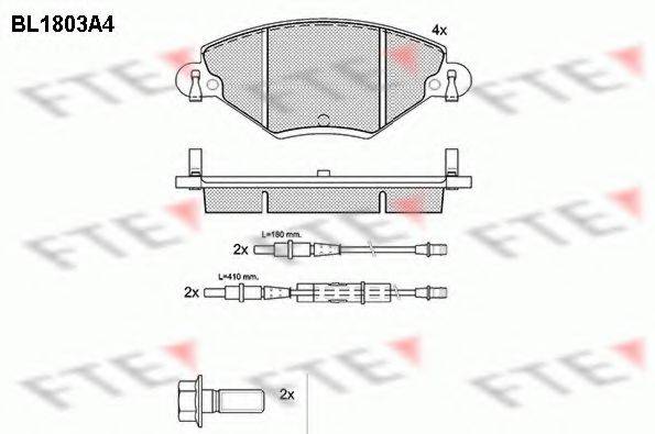 FTE BL1803A4 Комплект гальмівних колодок, дискове гальмо