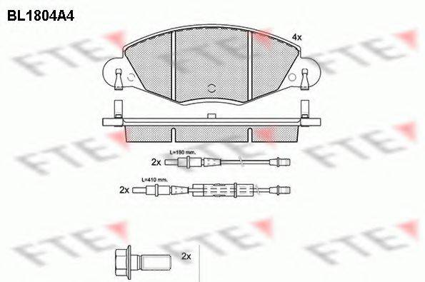 FTE BL1804A4 Комплект гальмівних колодок, дискове гальмо