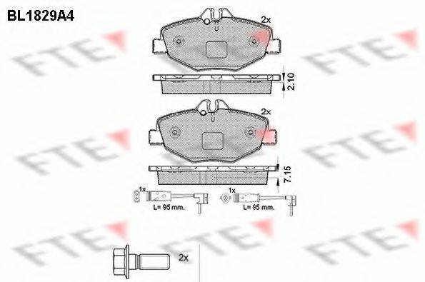 FTE BL1829A4 Комплект гальмівних колодок, дискове гальмо