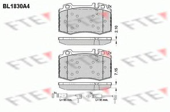 FTE BL1830A4 Комплект гальмівних колодок, дискове гальмо