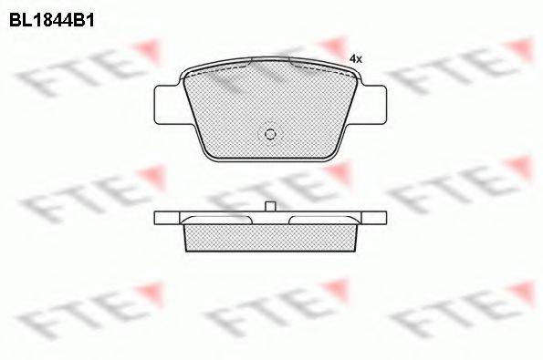 FTE BL1844B1 Комплект гальмівних колодок, дискове гальмо