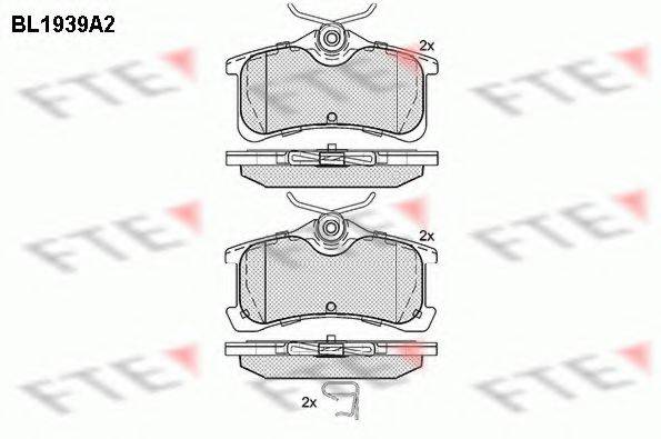 FTE BL1939A2 Комплект гальмівних колодок, дискове гальмо