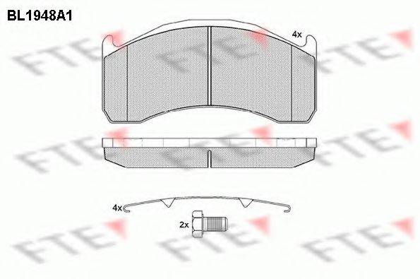 FTE BL1948A1 Комплект гальмівних колодок, дискове гальмо