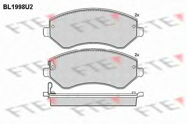 FTE BL1998U2 Комплект гальмівних колодок, дискове гальмо