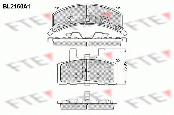 FTE BL2160A1 Комплект гальмівних колодок, дискове гальмо