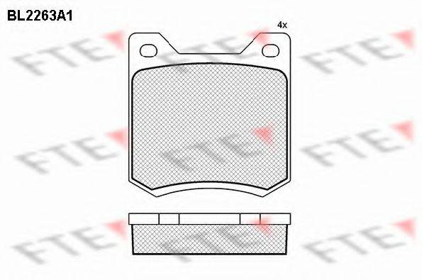 FTE BL2263A1 Комплект гальмівних колодок, дискове гальмо