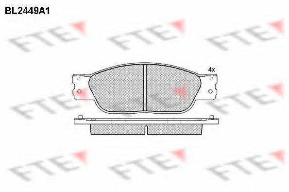 FTE BL2449A1 Комплект гальмівних колодок, дискове гальмо
