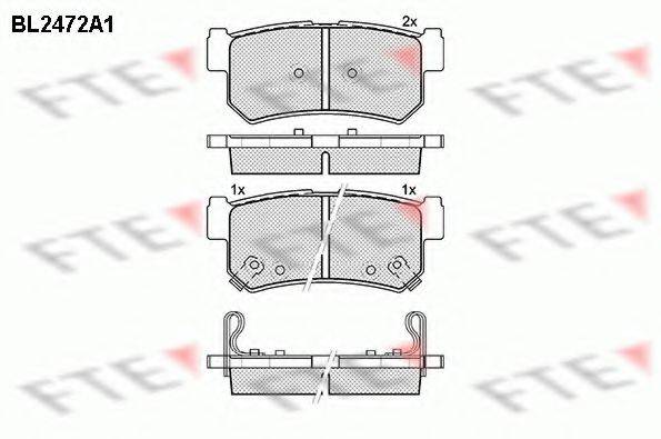 FTE BL2472A1 Комплект гальмівних колодок, дискове гальмо