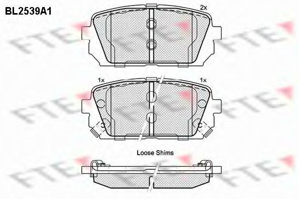 FTE BL2539A1 Комплект гальмівних колодок, дискове гальмо