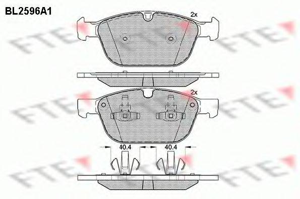 FTE BL2596A1 Комплект гальмівних колодок, дискове гальмо