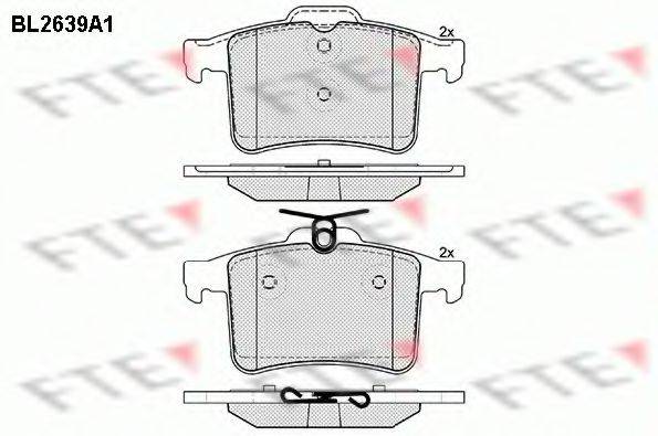 FTE BL2639A1 Комплект гальмівних колодок, дискове гальмо