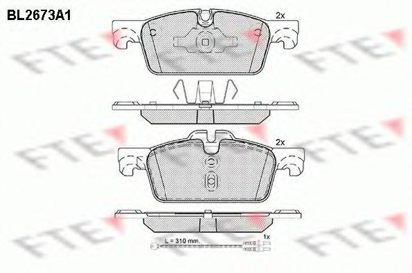 FTE BL2673A1 Комплект гальмівних колодок, дискове гальмо