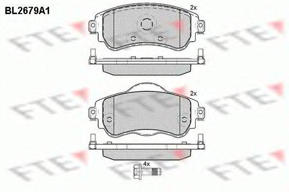 FTE BL2679A1 Комплект гальмівних колодок, дискове гальмо