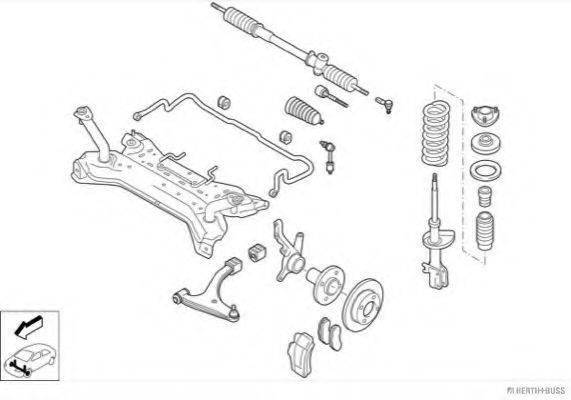 HERTH+BUSS JAKOPARTS N02263VA Рульове управління; Підвіска колеса