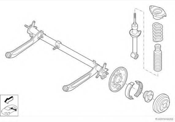 HERTH+BUSS JAKOPARTS N00398HA Рульове управління; Підвіска колеса