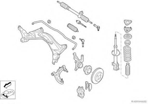 HERTH+BUSS JAKOPARTS N00398VA Рульове управління; Підвіска колеса