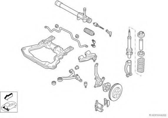 HERTH+BUSS JAKOPARTS N03100VA Рульове управління; Підвіска колеса