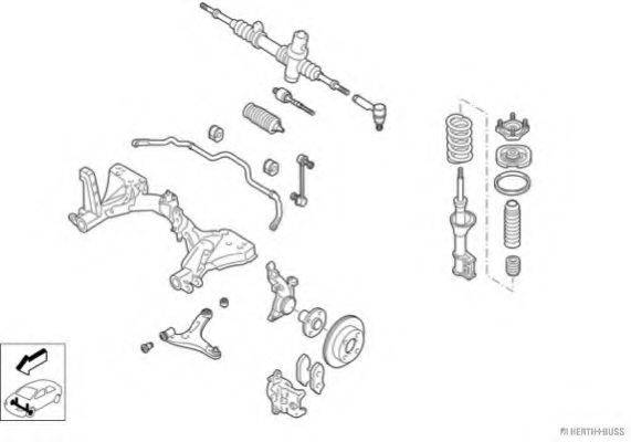 HERTH+BUSS JAKOPARTS N00128VA Рульове управління; Підвіска колеса