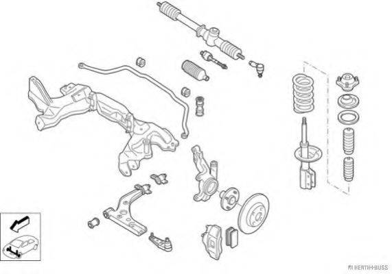 HERTH+BUSS JAKOPARTS N00131VA Рульове управління; Підвіска колеса