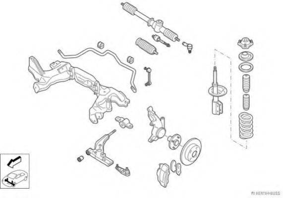 HERTH+BUSS JAKOPARTS N00169VA Рульове управління; Підвіска колеса
