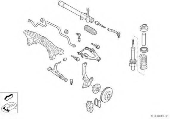HERTH+BUSS JAKOPARTS N00849VA Рульове управління; Підвіска колеса