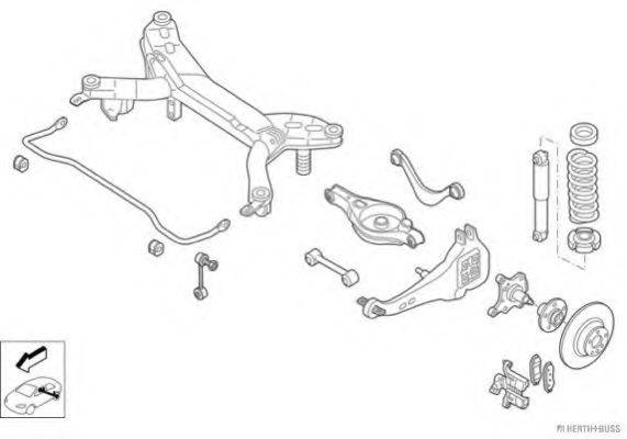 HERTH+BUSS JAKOPARTS N02567HA Рульове управління; Підвіска колеса