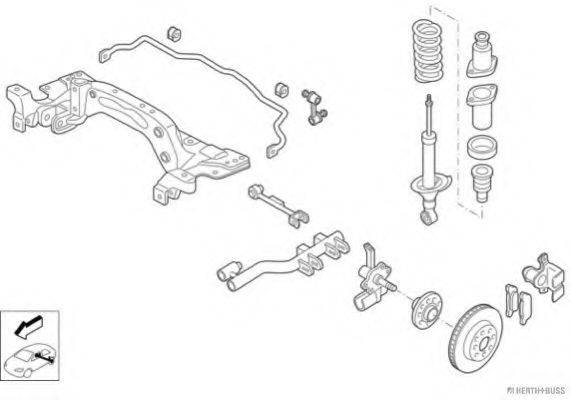 HERTH+BUSS JAKOPARTS N02579HA Рульове управління; Підвіска колеса