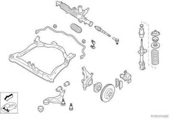 HERTH+BUSS JAKOPARTS N02579VA Рульове управління; Підвіска колеса