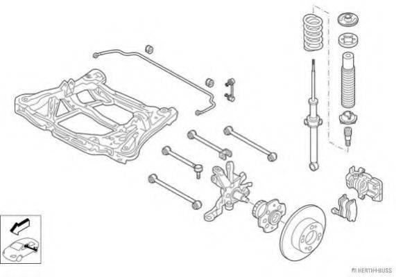 HERTH+BUSS JAKOPARTS N02665HA Рульове управління; Підвіска колеса