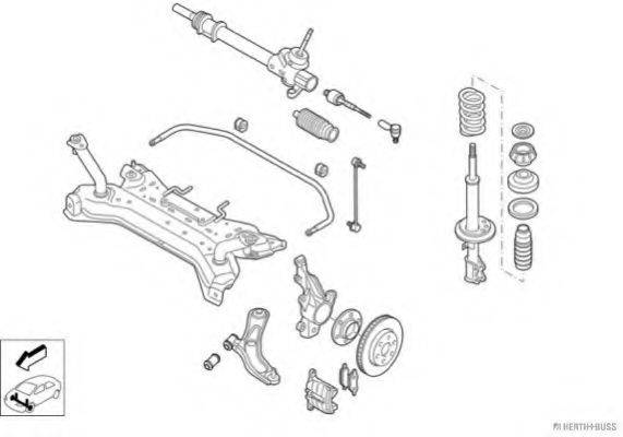 HERTH+BUSS JAKOPARTS N03898VA Рульове управління; Підвіска колеса