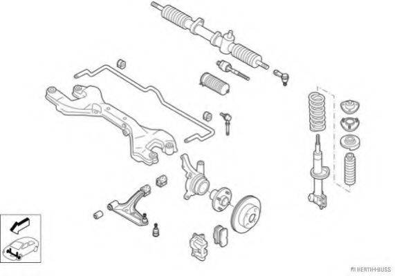 HERTH+BUSS JAKOPARTS N02180VA Рульове управління; Підвіска колеса