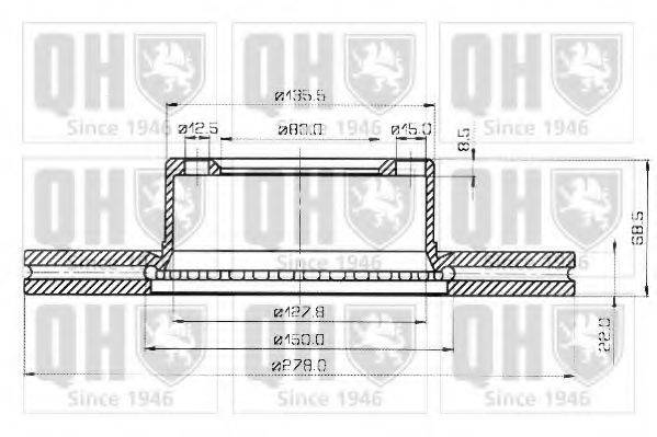 QUINTON HAZELL BDC3443 гальмівний диск