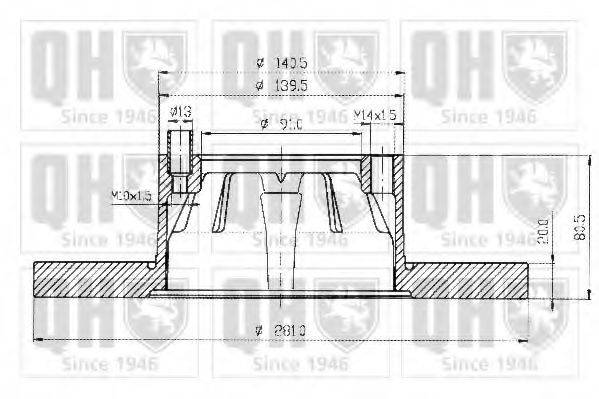 QUINTON HAZELL BDC3585 гальмівний диск