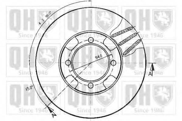 QUINTON HAZELL BDC3595 гальмівний диск