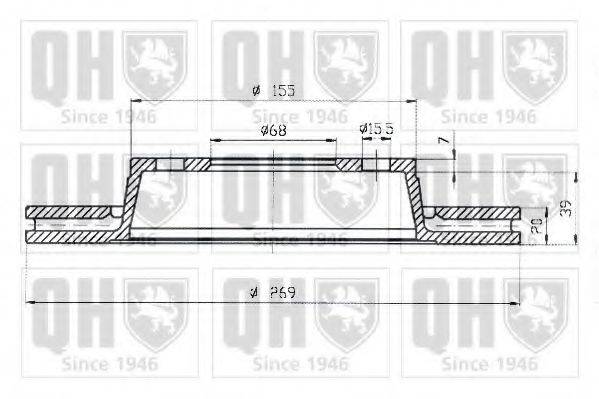 QUINTON HAZELL BDC3634 гальмівний диск