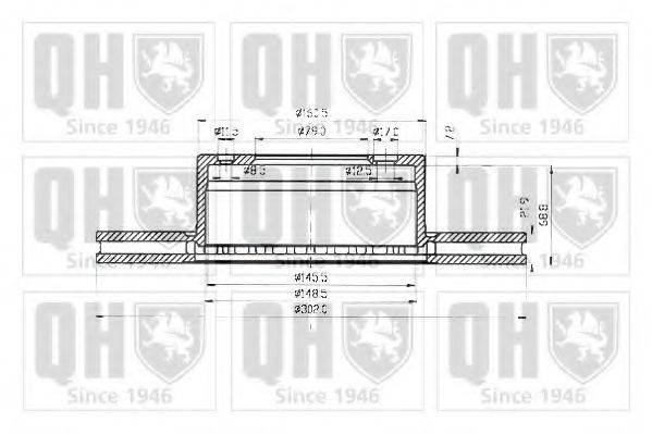 QUINTON HAZELL BDC3642 гальмівний диск