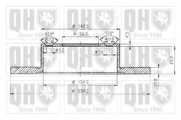 QUINTON HAZELL BDC3693 гальмівний диск