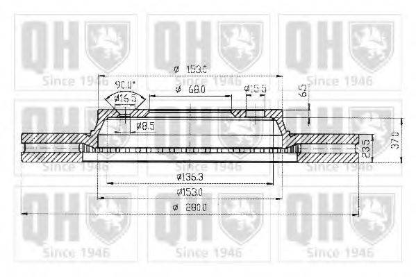 QUINTON HAZELL BDC3695 гальмівний диск