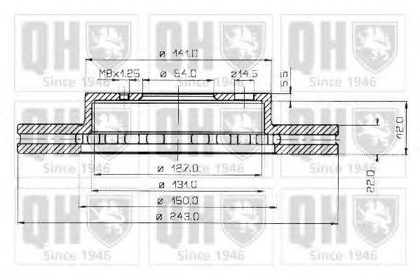 QUINTON HAZELL BDC3703 гальмівний диск