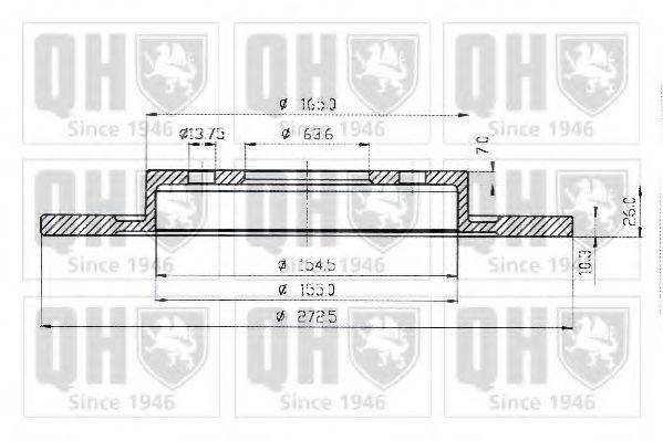 QUINTON HAZELL BDC3729 гальмівний диск