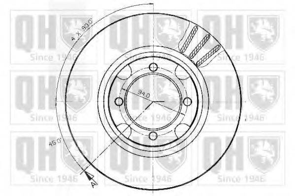 QUINTON HAZELL BDC3733 гальмівний диск