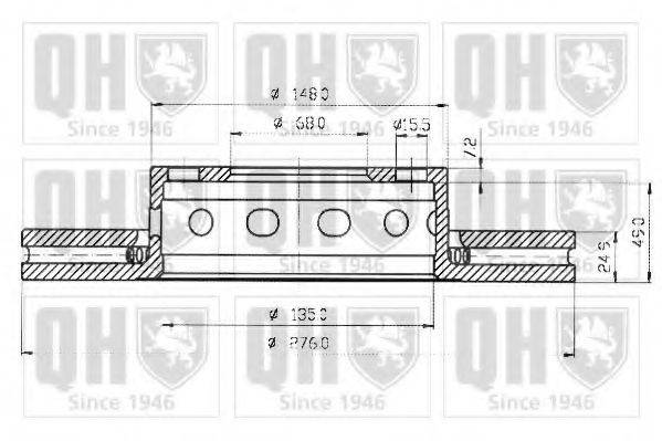 QUINTON HAZELL BDC3936 гальмівний диск