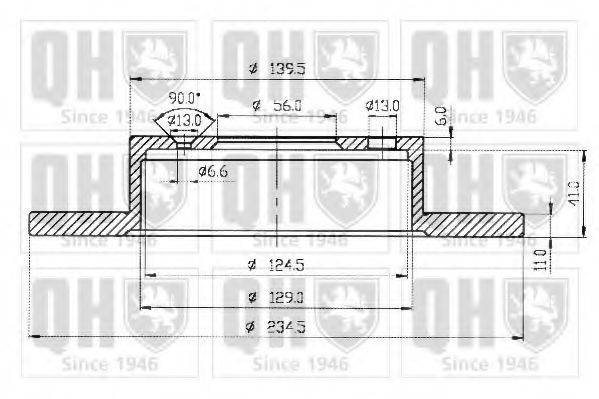 QUINTON HAZELL BDC4224 гальмівний диск