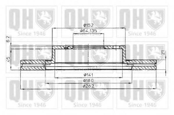 QUINTON HAZELL BDC4313 гальмівний диск