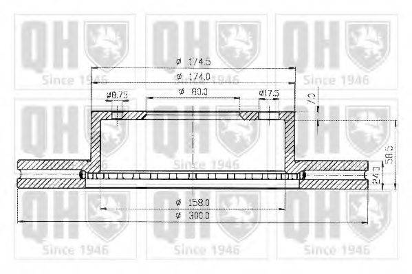 QUINTON HAZELL BDC4362 гальмівний диск