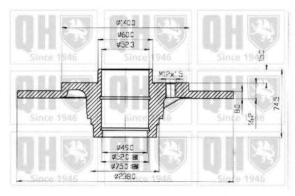 QUINTON HAZELL BDC4402 гальмівний диск