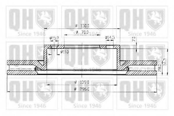 QUINTON HAZELL BDC4439 гальмівний диск