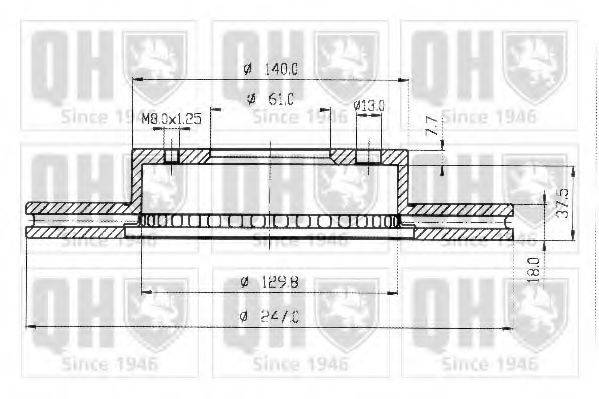 QUINTON HAZELL BDC4622 гальмівний диск