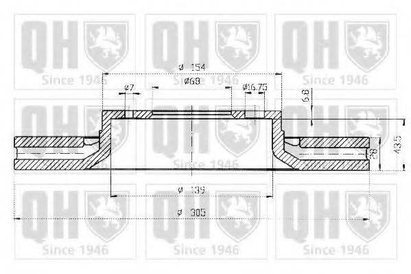 QUINTON HAZELL BDC4728 гальмівний диск